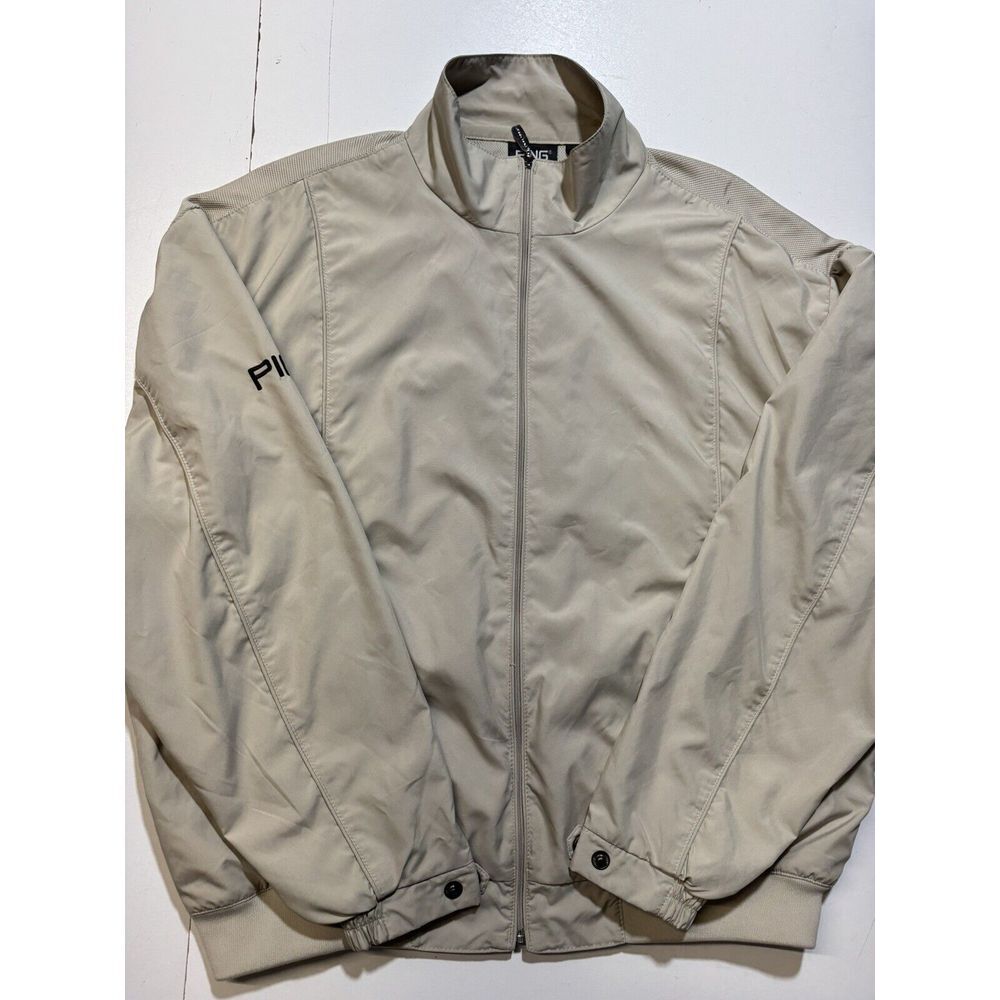 Ping‎ Collection Golf Jacket Performance Beige - Size Medium